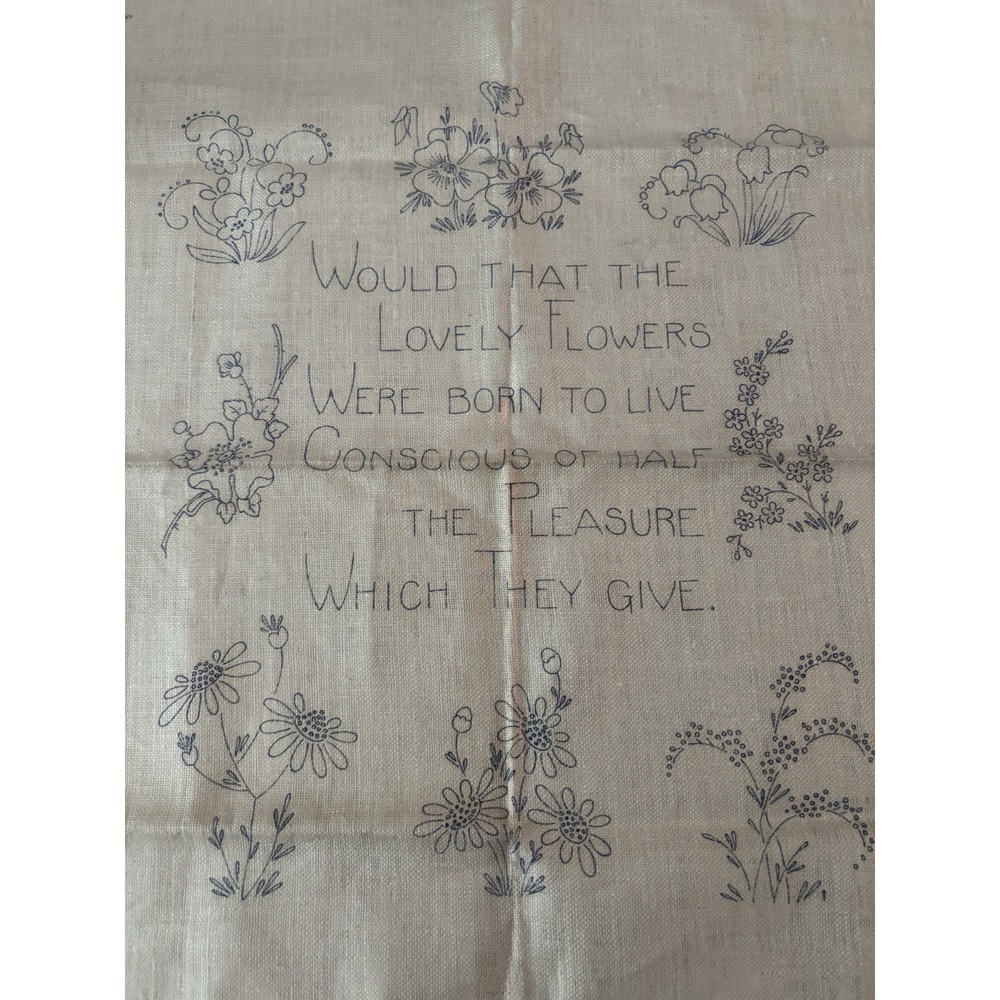 Flower Sampler No. 823 Pure Linen for cross stitch needlework pattern